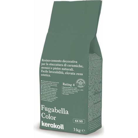 Joint résine-ciment Fugabella Color FILL 3 kg – Hydrofuge pour pièces humides – Haute résistance aux acides – Antibactérien – Kerakoll (1/3)