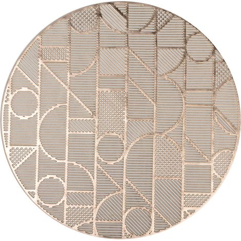 Sous-assiette de Présentation Géométrique en Plastique Doré pour Table 38 x 38 cm - PANGIVO (1/3)