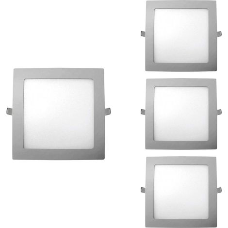 Pack 4 Downlights LED Empotrables Cuadrados 18W 1800lm 22.5x22.5c (1/2)
