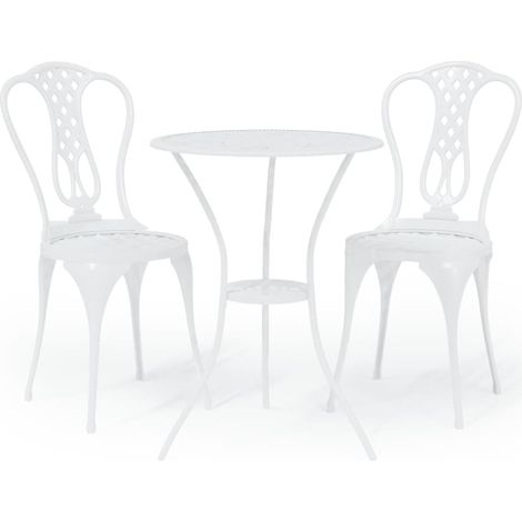 Maison Exclusive - Set da Bar 3 pz in Alluminio Pressofuso Bianco