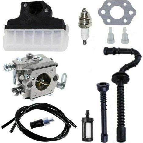 Carburateur + Filtre à air + Bougie d’Allumage + Tuyau d’Essence/d’Huile pour Tronçonneuse STIHL 021 023 025 MS210 MS230 MS250 Carburateur (1/5)