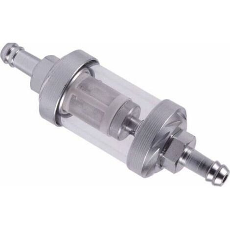 Filtre universel en verre chromé pour moteur essence diesel 8 mm Argenté--TRIMEC
