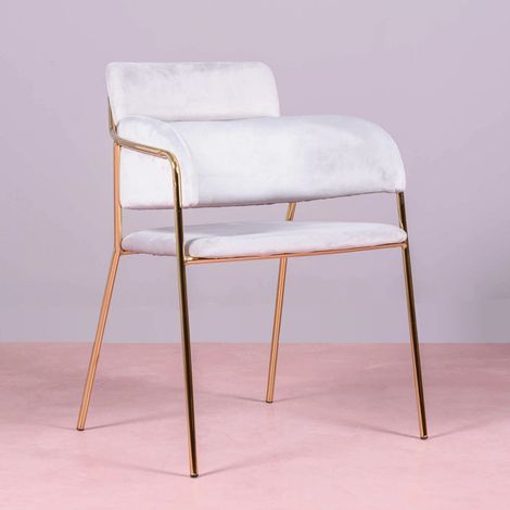 Nest Dream - Chaise design en velours - Cruiser - Gris (1/5)