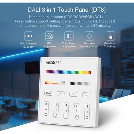 Telecomando DALI Touch LED DP3S per Controller Dimmer DL-X MIBOXER RGB/RGBW/RGB+CCT