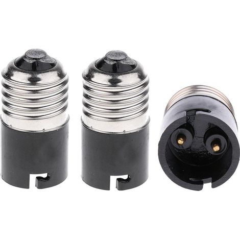 Adaptateur- convertisseur d’ampoules E27 à B22 , convertisseur de culot d’ampoule baïonnette E27 Edison vers B22 (paquet de 4) (1/4)