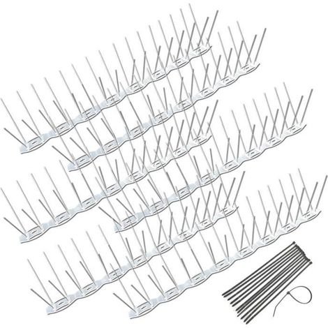 NUISIPRO - 3m Barrière à pic répulsif oiseaux , pigeons efficace, - avec 12 liens de fixation rapide (1/4)