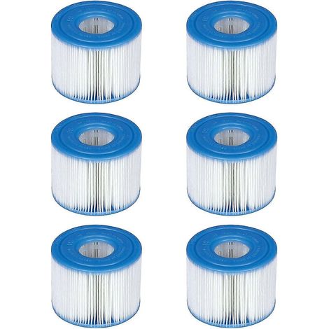 29001B01DEMGBAI Cartouches filtrantes pour piscine Intex-29001E PureSpa Type S1 Easy Set (6 filtres, 1 paquet, bleu) (1/4)