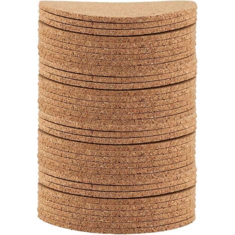 Dessous de Verres Bois Sous-verres en Liège Naturel Coaster Tasse À Café Tapis Absorbant Vaisselle Pad pour La Maison Bar Café De Mariage Table Accessoires(50pcs) (1/4)