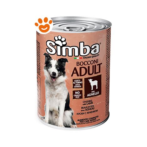 Monge Simba Dog Adult Agnello  - Monge Simba Dog Adult Agnello - Lattina Da 1230 Gr