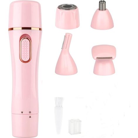 Rifinitore da donna - Rasoio elettrico 4 in 1 - Rasoio per il viso da donna - Rasoio elettrico portatile da viaggio - Adatto per viso, barba, sopracciglia, gambe, braccia, zona bikini, ascelle e peli 