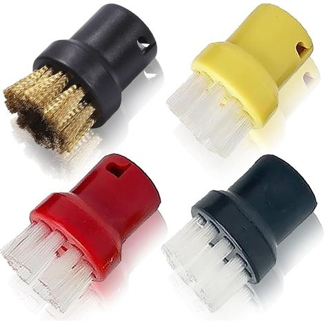 Compatible SC1/SC2/SC4/SC5 Accessoires Nettoyeur Vapeur Kärcher 4 Pièces Kit d'Embouts Résistants à la Chaleur avec Buse Sol, Brosse Ronde et Embouchure (1/5)