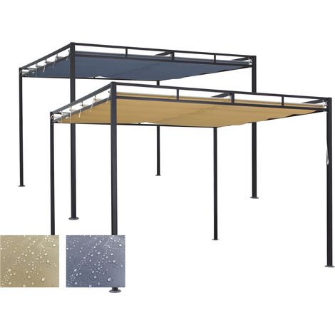 Ersatzdach Flachdachpergola Firenze 3x3 m