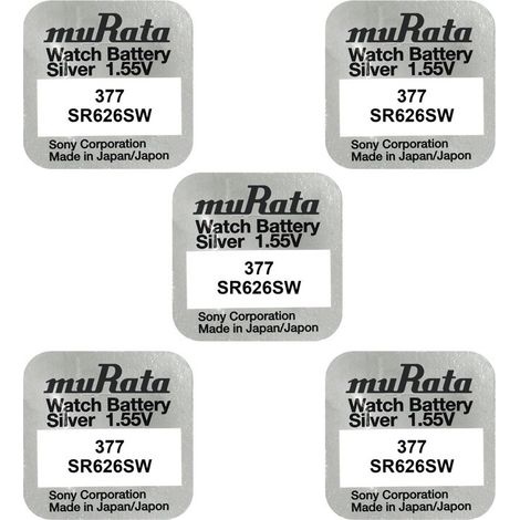 .5 piles Murata Sony 377 SR626SW.