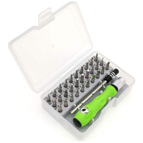 Set de Tournevis Tournevis Aimanté Coffret Embout Visseuse 32 en 1 Mini Tournevis Précision Kit de Tournevis Outils de Réparation Portable pour Portable Laptop Montre Bijou Jouets Lunettes etc (1/5)