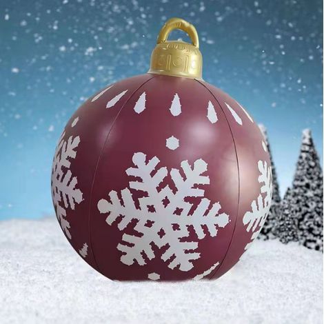 Boule de Noël gonflable en PVC – Décoration de Noël gonflable pour usage extérieur (2) (1/5)