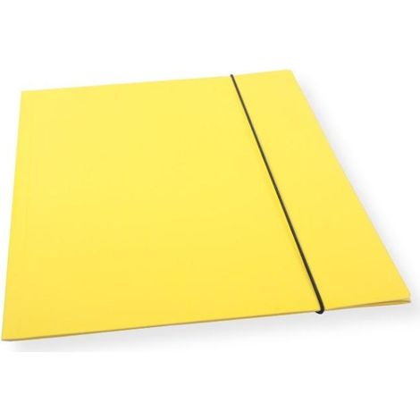 Carpeta tamaño A4 con banda elástica, barniz amarillo, 300 g/m² (10 unidades)