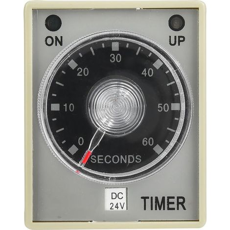 Relais Temporisateur 8 Broches 24V DC - Temporisation 60 Secondes - Montage Rail DIN (1/5)