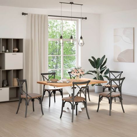Maison Exclusive - Gamba per Tavolo da Pranzo a Forma di Ragno Bianca 85x85x(72-73) cm in Acciaio