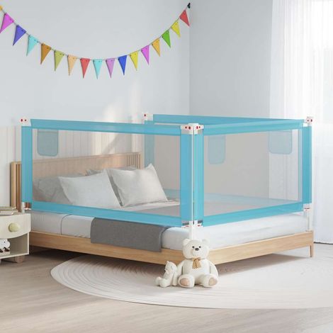 10214 vidaXL Toddler Safety Bed Rail Blue 190x25 cm Fabric (1/5)