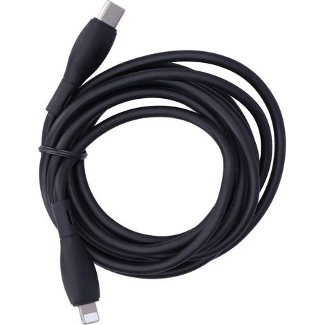 Câble de données pour téléphone portable KUULAA, câble de charge 20 W, cordon souple de 2 m, noir (1/5)