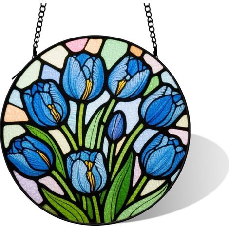 Décoration intérieure vitrail suspendu chic, diamètre: 15 cm (1/5)