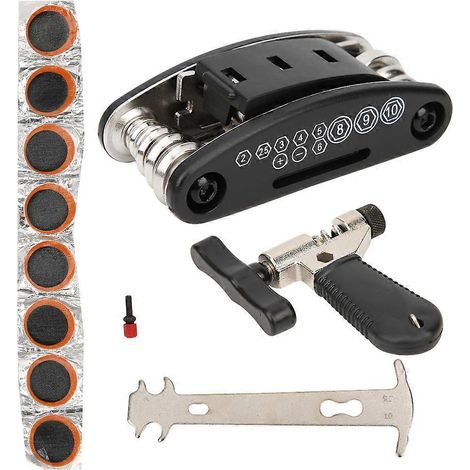 Kit d'outils pour chaîne de vélo, kit de réparation de chaîne combiné pour vélos de route et VTT