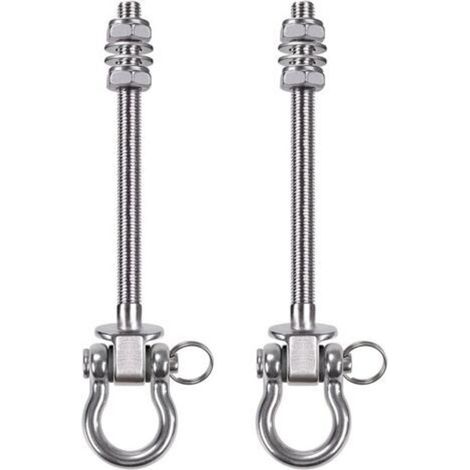 2 boulons de suspension de 23,5 cm pour hamac, kit de fixation pour balançoire, chaise d'intérieur/extérieur, corde de yoga, sac de frappe, sac de sable