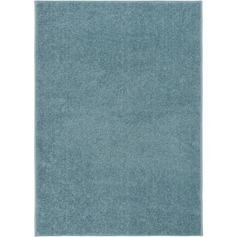 Tapis Salon Poils Courts. Bleu. 200 X 290. Design, Chaud & Confortable (1/5)