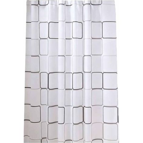 Rideau de douche en PEVA imprimé en 3D, épais, imperméable et anti-moisissure, séparation de douche pour salle de bain/toilettes, crochets inclus, 180cm x 180 cm