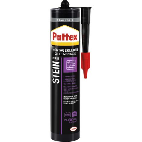 Pattex Stein Montagekleber Herstellerfarbe Grau PTRST 420 g (1/5)
