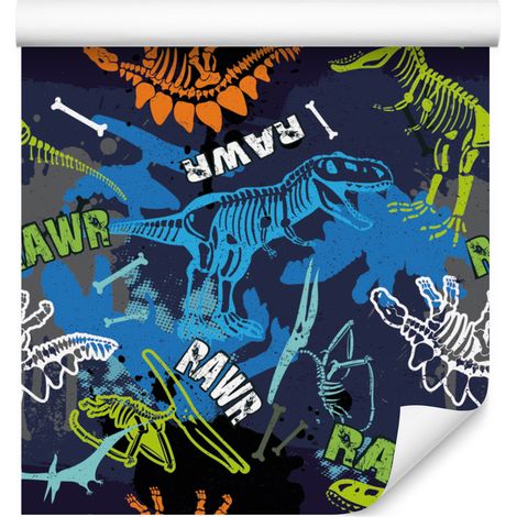 Carta da parati con dinosauri e altri animali per soggiorno e camera da letto, 50x1000 cm (1/5)