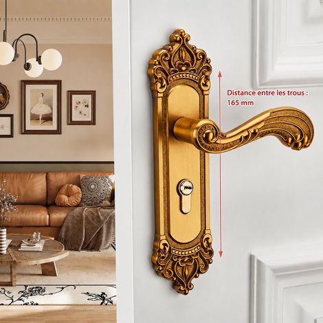 Paire de plaques modèle A pour serrure à poignée silencieuse, sans corps de serrure ni cylindre, 2 kg – Livraison gratuite