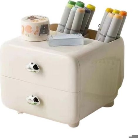 Pot À Crayons - Grande Capacité - Bureau Étudiant Artistique - Organisateur De Papeterie - 1 Pièce (1/5)