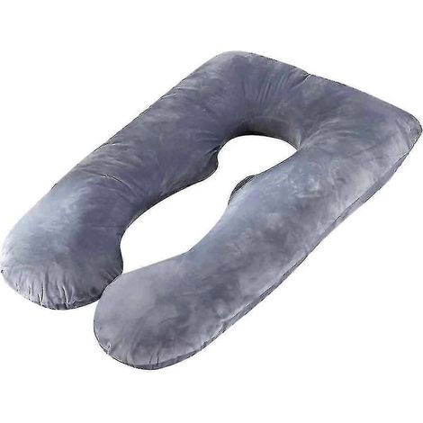 Oreiller Comfort Embrace, en forme de U pour un soulagement complet du corps, soutien ergonomique en velours doux pour la peau, housse à double fermeture éclair, amovible et lavable. (1/5)