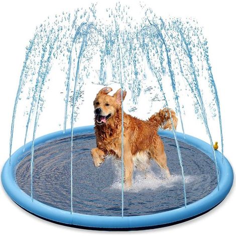 Reno – Alfombrilla para bebederos de perros de 150 cm – Bañera/piscina infantil – PVC antideslizante sin BPA – 0,45 mm de grosor para mayor durabilidad (1/5)