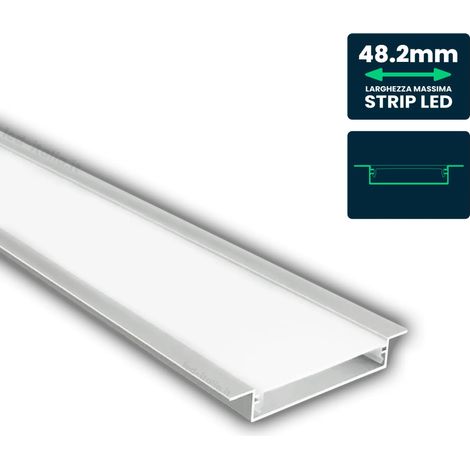 MOUNTING KIT WITH DIFFUSER FOR LED STRIP RECESSED 10005010mm