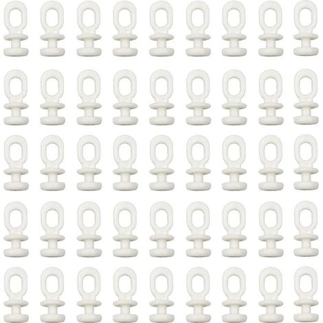 100 PCS Glisseurs pour Rail à Rideaux Crochet de Tringle à Rideau Coulissant Crochet de Rideau Rail Glisseur pour Rideau de Fenêtre Rideau de Porte et Rideau de Douche