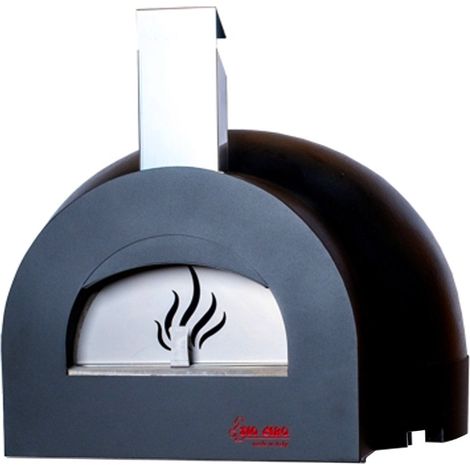 Forno a Legna da Esterno Cottura Diretta in Refrattario Zio Ciro Subito Cotto 60 Nero (1/5)