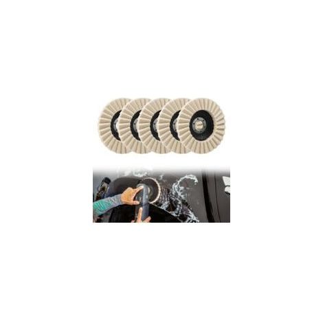 Lot de 5 disques de polissage 125 mm x 22,2 mm, disques de polissage en feutre, disques de polissage en feutre, disques de polissage flexibles pour meuleuse d'angle, pour meuleuse d'angle, pour (1/5)