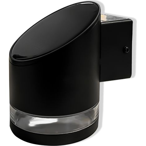 Lámpara LED de jardín V-TAC con panel, 1 W, negra, 121 x 90 x 112,5 mm, blanco cálido, IP54