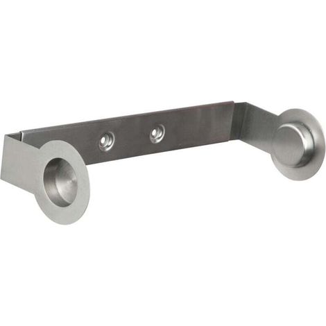 Porte essuie tout mural Cerri, porte sopalin mural télescopique, Acier Inox, 21-33x9x6 cm, Mat (1/4)