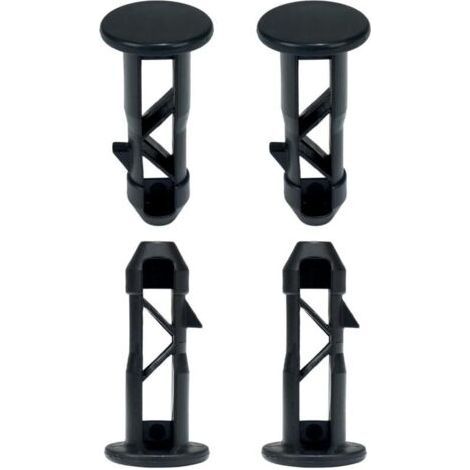 Plastic Hinge Pins, 4 PCS, Black, Contemporary, Plastic, Rough, Surface Mount, Wheelie Bin Accessories, 6.83.1cm (1/4)