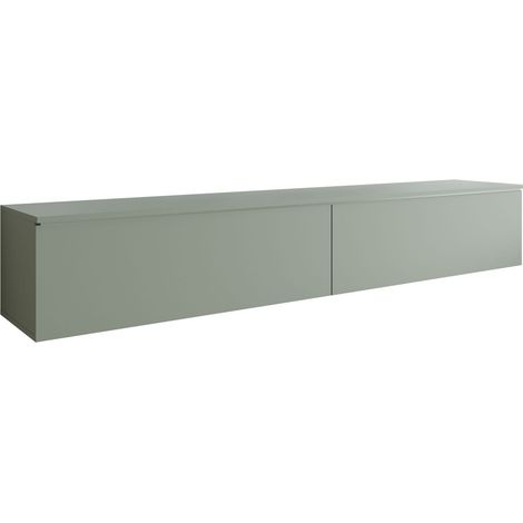 Mueble TV Scientia I, Verde polvoriento, Número de puertas: 2, Número de cajones: 0, 180x30x33cm