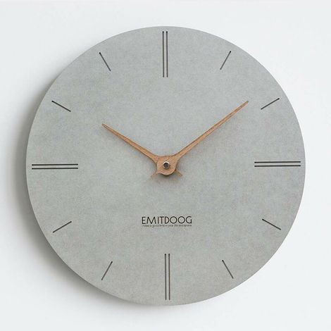 Wall clock without ticking clock without second hand Absolutely quiet silent 12 "(29cm × 29cm), ideal living accessories (12" (29CM x 29CM) gray CC) (1/5)