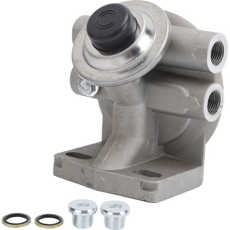 Ortviai Support de Filtre à Huile avec Pompe de Primaire Manuelle – M16x1,5 mm, Filetage Central 1-14", Aluminium (1/5)