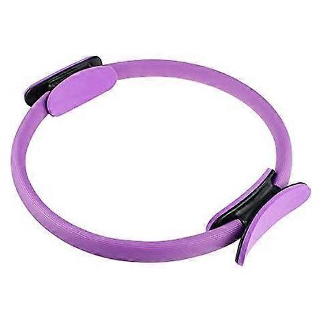Cercle de yoga et de Pilates pour un entraînement efficace de force et de résistance. Diamètre : 38 cm, violet. (1/5)