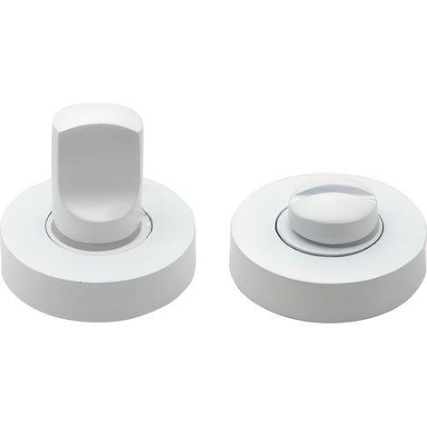 Condena puerta zamak 35mm blanco redonda para baño (1/2)