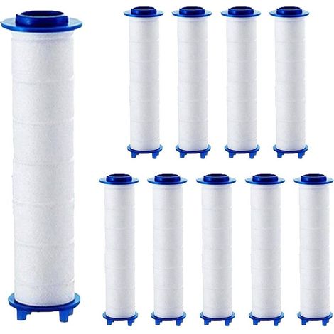 Kit de 10 filtres pour pommeau de douche, cartouches filtrantes pour adoucisseurs d'eau dure, polyvalentes et efficaces, élimine les sédiments et les particules nocives pour une purification optimale (1/5)