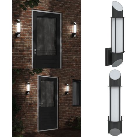 Außenwandleuchte Schwarz Edelstahl - Outdoor Wandleuchte - Edelstahl Wandleuchte - Gartenleuchte - Gartenbeleuchtung - LED Wandleuchte - Home & Living (1/5)