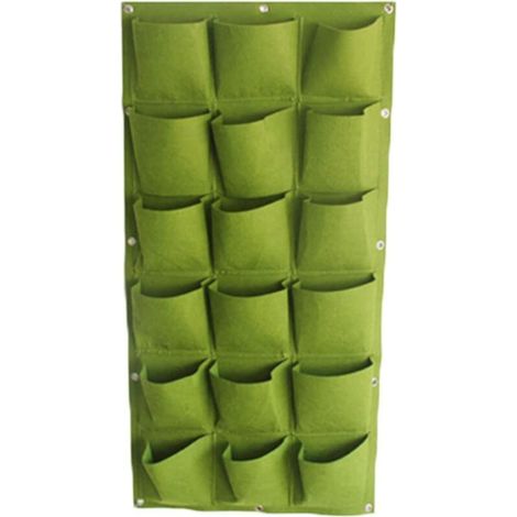 Sac de plantation vertical à suspendre au mur, pot de fleurs vert, fournitures de jardinage pour balcon mural domestique (1/5)